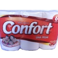 Papel higiénico confort 50 mts 6 unidades