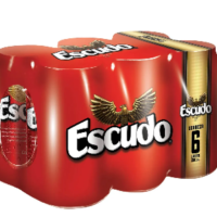Cerveza escudo lata 350cc pack 6 unidades