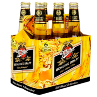 Cerveza miller six pack botella 355 ml