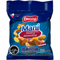 Mani pasas y almendra mix salado 150gr