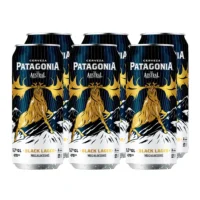 Cerveza patagonia black 470cc pack x6