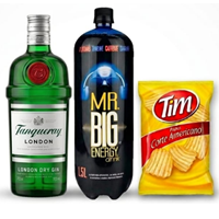 Promo Gin Tanqueray + Mr. Big Energy 1.5 lt. + papas Tim 150 gr.