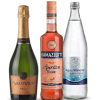 Espumante Valdivieso+ Ramazzotti +agua mineral 1.5 lt.